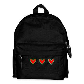 HERZ. HERZ. VALENTINSTAG. LIEBE. LIEBE - Kinder Rucksack - Schwarz - Vorne