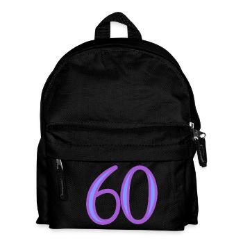 60. 60 ANS. 60e ANNIVERSAIRE. ANNIVERSAIRE 60 ANS. - Sac à dos Enfant - noir - Devant