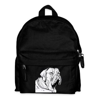 BULDOG Portrait animalier - Sac à dos Enfant - noir - Devant