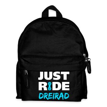 Just ride Dreirad Geschenk - Kinder Rucksack - Schwarz - Vorne