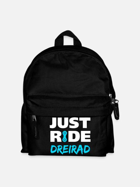 Just ride Dreirad Geschenk - Kinder Rucksack - Schwarz