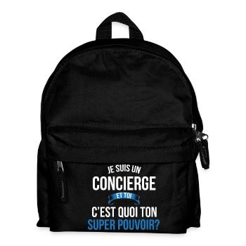 Concierge super pouvoir homme - Sac à dos Enfant - noir - Devant