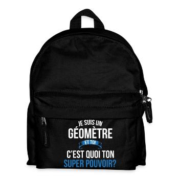 Géomètre super pouvoir homme - Sac à dos Enfant - noir - Devant