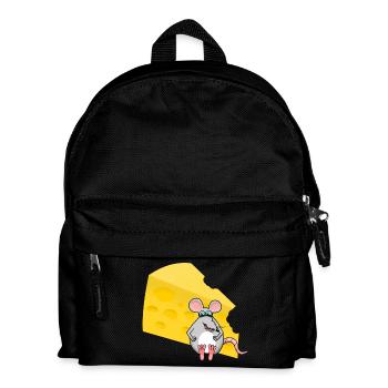 Cheese with mouse - Kids' Backpack - black - Front