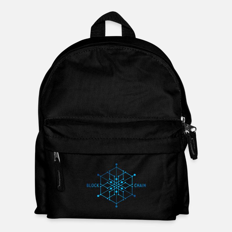 Blockchain Cubic - Kinder Rucksack - Schwarz