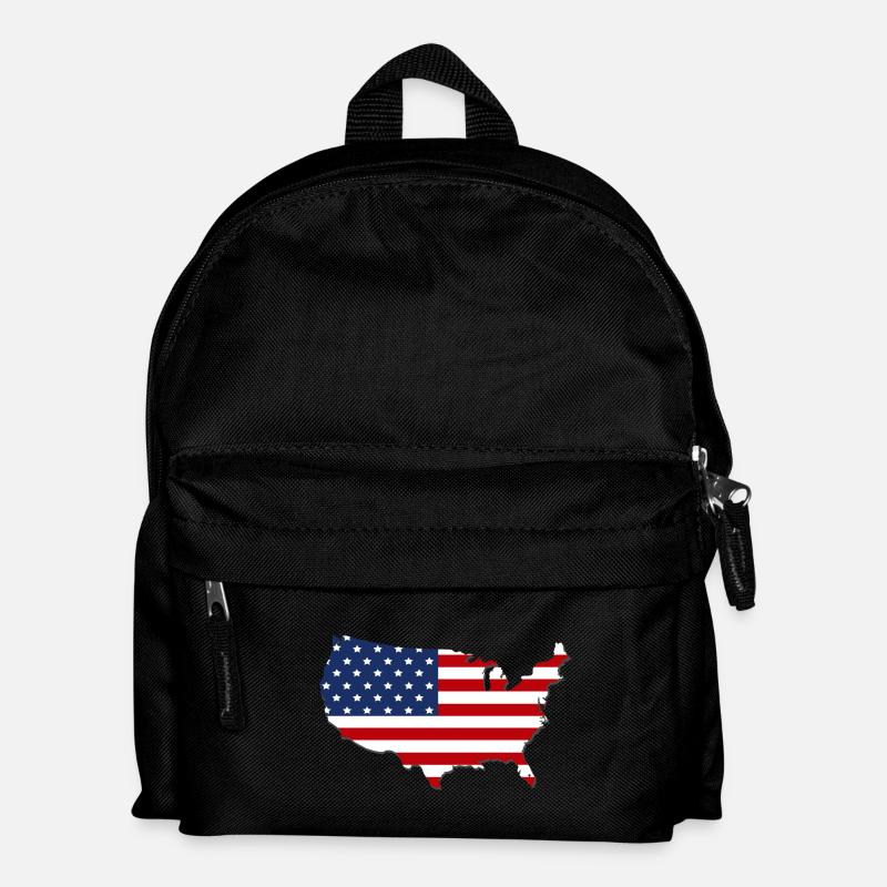 Carte États-Unis - Sac à dos Enfant - noir
