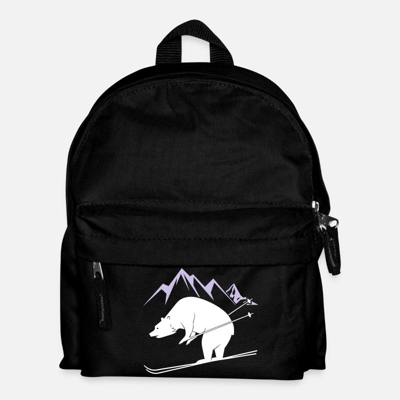 Snowboard Bear - Kinder Rucksack - Schwarz