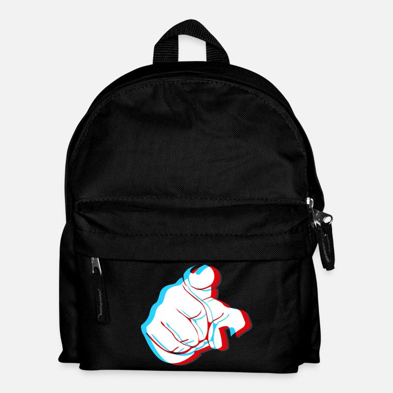 Je vous veux - doigt 3D - Sac à dos Enfant - noir