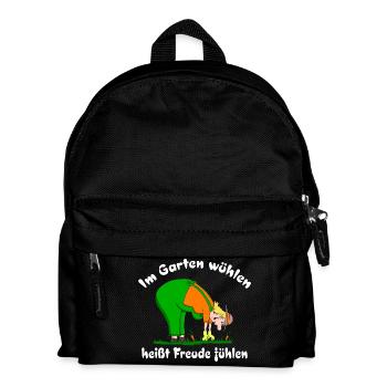 Hobbygärtner liebt Gartenarbeit - Kinder Rucksack - Schwarz - Vorne