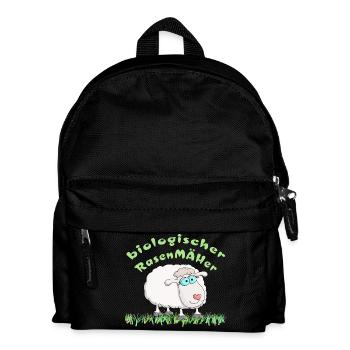 Schaf = biologischer Rasenmäher - Kinder Rucksack - Schwarz - Vorne
