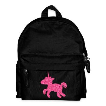 glittering cute unicorn - Kids' Backpack - black - Front