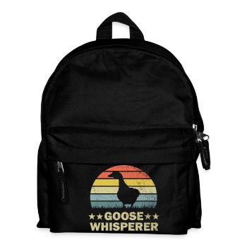 Gans Gänse - Kinder Rucksack - Schwarz - Vorne