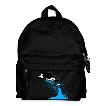Orca, killer whale, killer whale, killer whale, sea - Kids' Backpack - black - Front