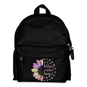 Schlager Gehen Immer Schlagerfan Schlager Geschenk - Kinder Rucksack - Schwarz - Vorne