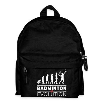 Badminton is evolution - Message Humour Parodie - Kids' Backpack - black - Front