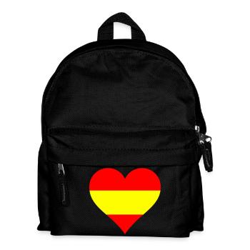Heart Spain National Colours - Kids' Backpack - black - Front