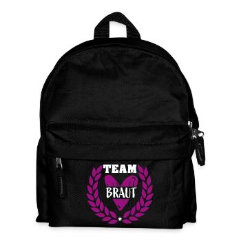 Team Braut - Junggesellinnenabschied Hochzeit JGA - Kinder Rucksack - Schwarz - Vorne