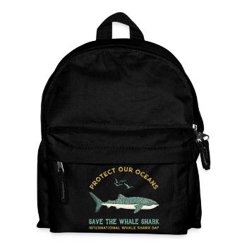 Sauvez les requins-baleines - Protégez nos océans - Sac à dos Enfant - noir - Devant