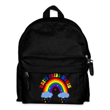 Joyeux mois de la fierté LGBT Rainbow - Sac à dos Enfant - noir - Devant