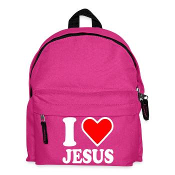 I love jesus - Kids' Backpack - fuchsia - Front