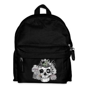 Horreur Halloween Spider Skull Champignons d’automne - Sac à dos Enfant - noir - Devant