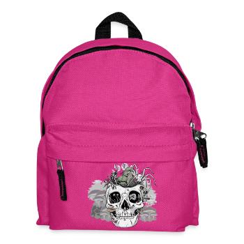 Horror Halloween Spider Skull Autumn Mushrooms - Kids' Backpack - fuchsia - Front