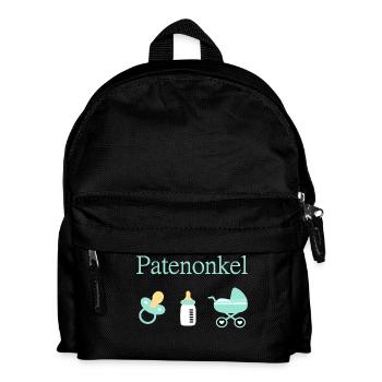 Patenonkel Geburt Junge Taufe - Kinder Rucksack - Schwarz - Vorne