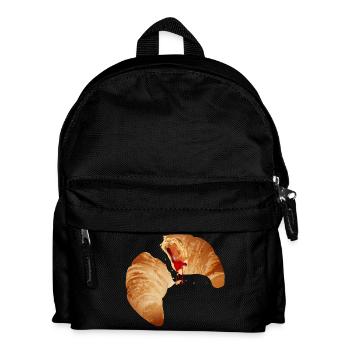 Der beliebte Croissant gefüllt mit Marmelade - Kinder Rucksack - Schwarz - Vorne