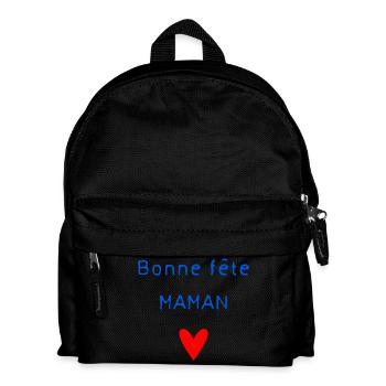 BONNE FÊTE. FÊTE DES MÈRES. FÊTE DES PÈRES. FÊTE - Sac à dos Enfant - noir - Devant