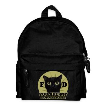 Cute Black Cat - Kids' Backpack - black - Front