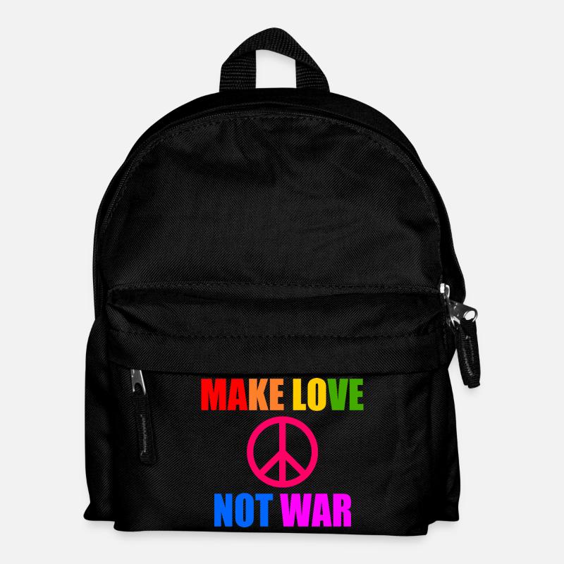 Make love not war - Sac à dos Enfant - noir