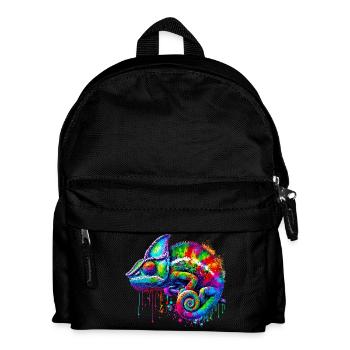 Chamäleon - Kinder Rucksack - Schwarz - Vorne