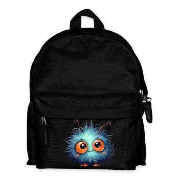 Funny hairy monster with googly eyes - Kids' Backpack - black - Front