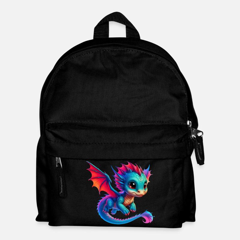 Drache - Kinder Rucksack - Schwarz