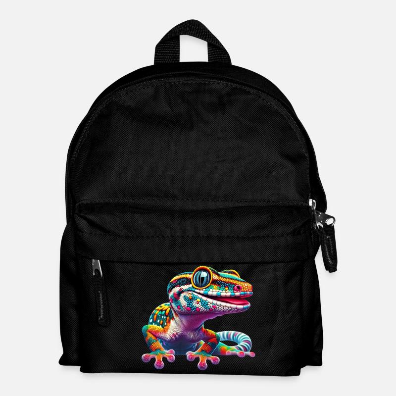 Gecko - Kinder Rucksack - Schwarz