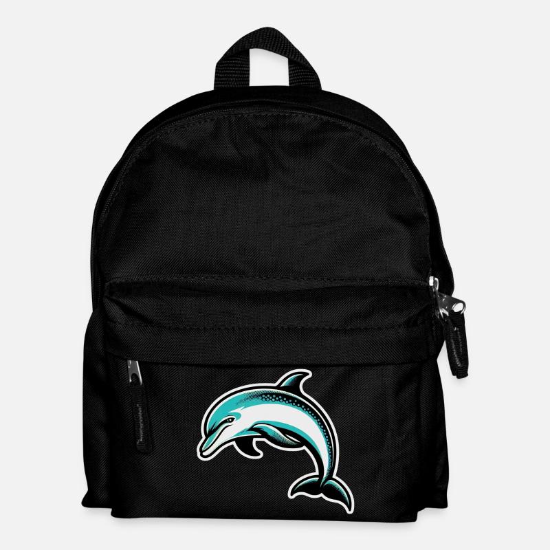 Delfin - Kinder Rucksack - Schwarz