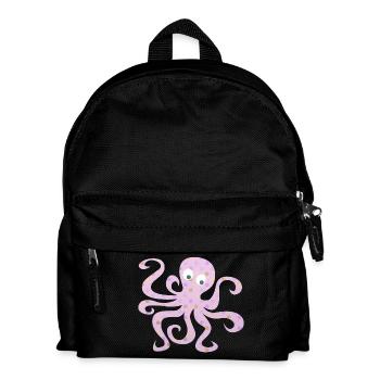 Octopus Dots Pink Dots Nursery Squid - Kids' Backpack - black - Front
