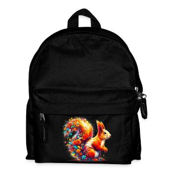 Eichhörnchen - Kinder Rucksack - Schwarz - Vorne