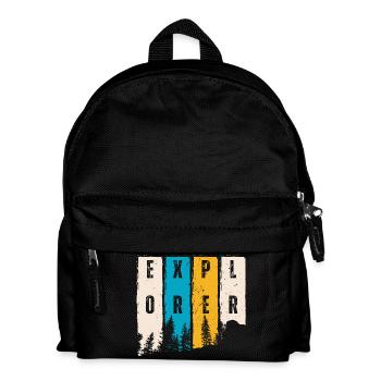 Explorer Forest Arbres Silhouette - Sac à dos Enfant - noir - Devant