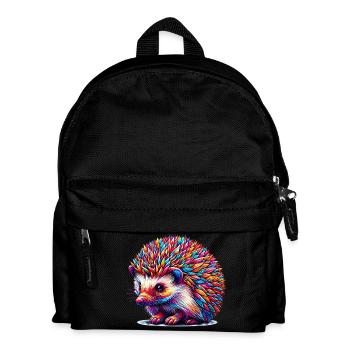 Igel - Kinder Rucksack - Schwarz - Vorne
