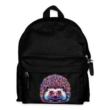 Igel - Kinder Rucksack - Schwarz - Vorne