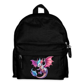 Drache - Kinder Rucksack - Schwarz - Vorne