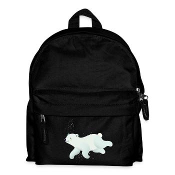 Swimming polar bear in soft shades - Kids' Backpack - black - Front
