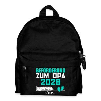 Beförderung zum Opa 2026 - Kinder Rucksack - Schwarz - Vorne