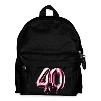 40 Jahre Pink Luftballon Folienballon Geschenk - Kinder Rucksack - Schwarz - Vorne
