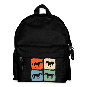Riding Horse - Kids' Backpack - black - Front