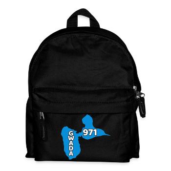 Karte von Guadeloupe 971 - Kinder Rucksack - Schwarz - Vorne