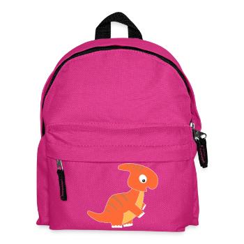 Cute dinosaur in cartoon style - Kids' Backpack - fuchsia - Front