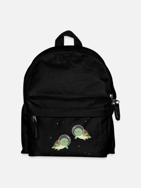 Cute Space Turtles - Kids' Backpack - black