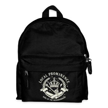 König der Nachbarschaft - Kinder Rucksack - Schwarz - Vorne